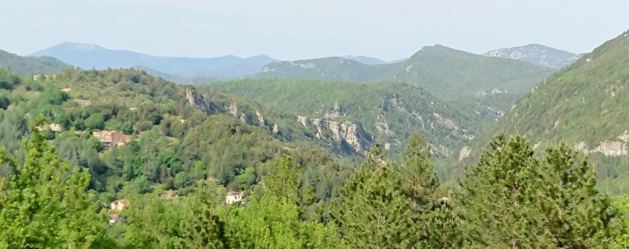 Gite En Cevennes Du Sud, Bergerie Restauree Au Rez De Jardin D'Une Bastide Avec Piscine, Vue Exceptionnelle, Authenticite Et Confort Saint-Laurent-le-Minier Экстерьер фото